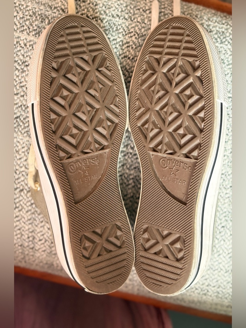Converse All Stars Platform Low-Top Canvas Sneakers in Sage Green and White - Picture 8 of 9